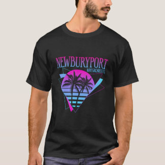 Camiseta Férias Vaporwave na Praia Newburyport
