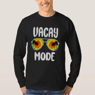 Camiseta Férias Verão Óculos de sol Torneiras Tie Dye Palm