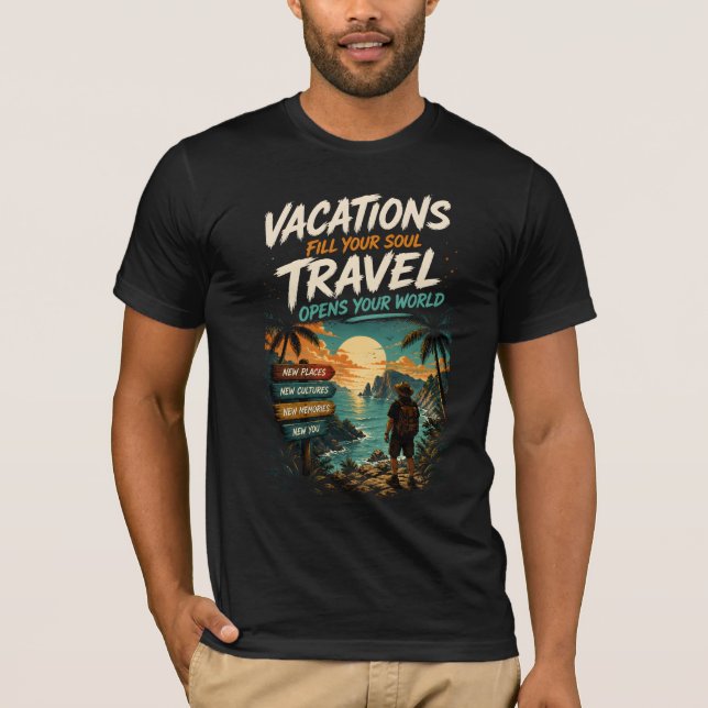 Camiseta férias & viagens  (Frente)