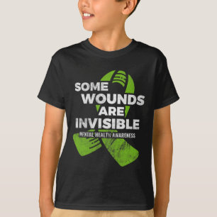 Camiseta Feridas: psicologia invisível de sensibilização pa