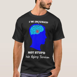 Camiseta Ferido Não Estúpido Perturbação Cerebral Sobre