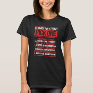 Camiseta Ferimento de Sobrevivência de Costelas Quebradas F