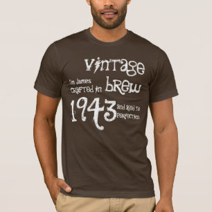 Camiseta fermentação 1943 do vintage do presente de