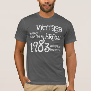 Camiseta Fermentação 1983 do vintage do presente de