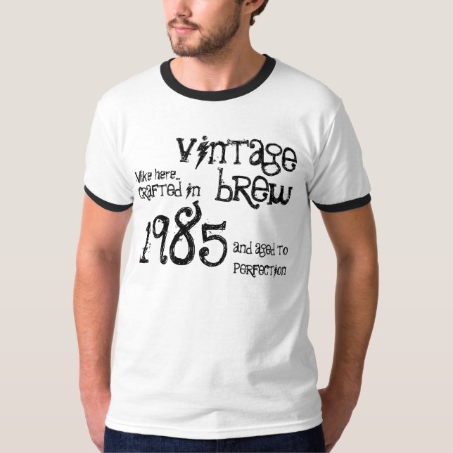 Camiseta Fermentação 1985 do vintage do presente de (Frente)