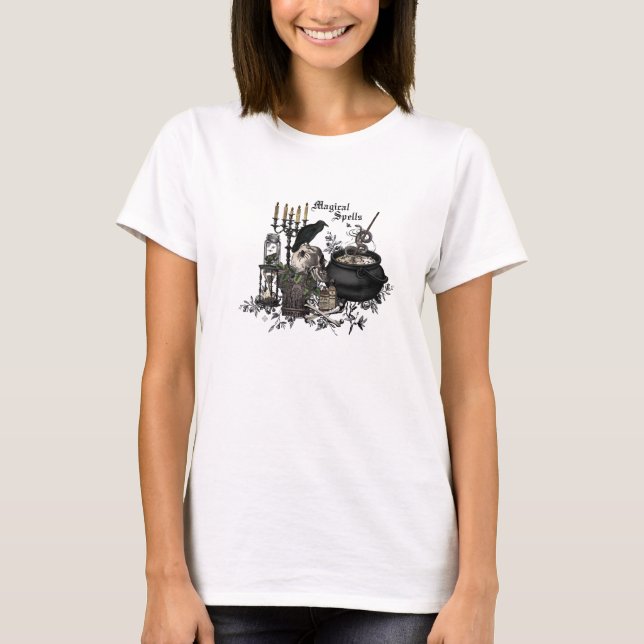 Camiseta FERMENTAÇÃO moderna das BRUXAS do Dia das Bruxas (Frente)