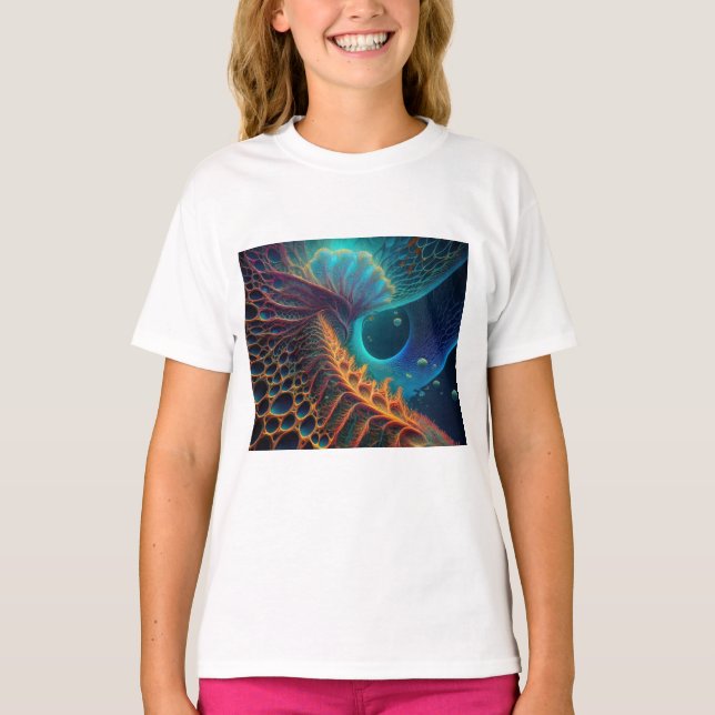 Camiseta Fern Dourado E Azul (Frente)