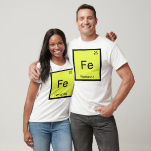 Camiseta Fernanda Nome Química Elemento Tabela Periódica