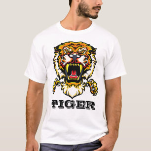 Camiseta Ferocioso Tigre em Raiva