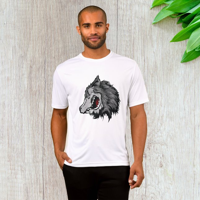 Camiseta Feroz Wolf Head Bold Wild Animal (Criador carregado)