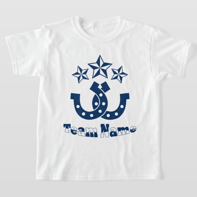 Camiseta Ferradura Personalizada Única de Crianças Personal (Postura )