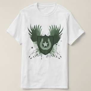 Camiseta ferradura sortuda. Oi-fi.