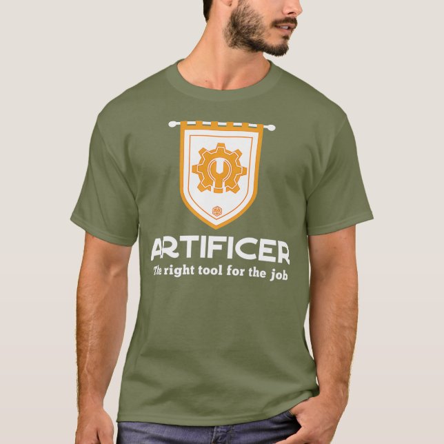 Camiseta Ferramenta De Direito De Classe RPG Do Artificer P (Frente)
