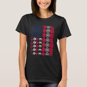 Camiseta Ferramenta de Optometrista Bandeira Americana Orgu