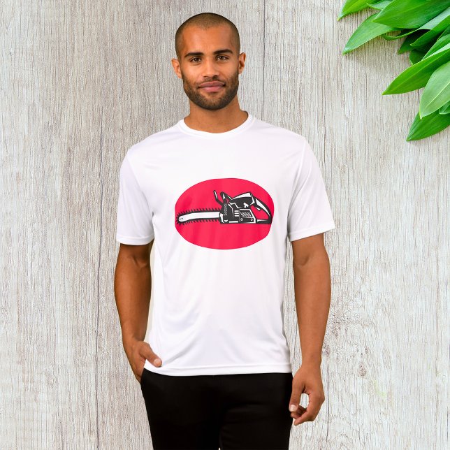 Camiseta Ferramenta de registro Lumberjack Bold Chainsaw (Criador carregado)