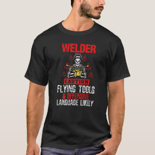 Camiseta Ferramenta de Voo de Precaução Pai de Soldadura En