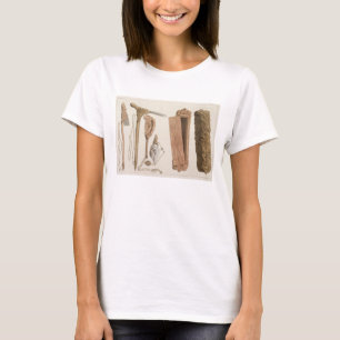 Camiseta Ferramentas aborígenes cinzeladas e decoradas,