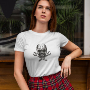 Camiseta Ferramentas De Caveira E Crenças
