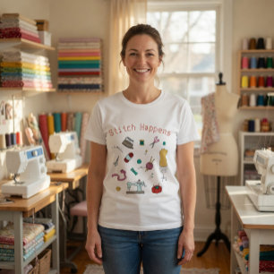 Camiseta Ferramentas de Costura e Artesanato Personalizadas
