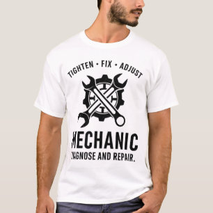 Camiseta Ferramentas de diagnóstico mecânico e reparo de re