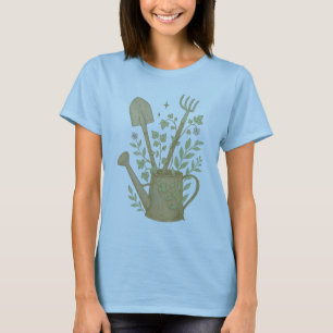 Camiseta Ferramentas de jardinagem Camisa-T-mulher