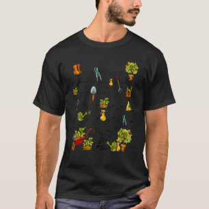 Camiseta Ferramentas de Jardinagem Nota Musical Pauta Jardi