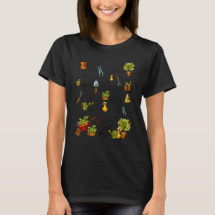 Camiseta Ferramentas de jardinagem Planta de Funcionarios d