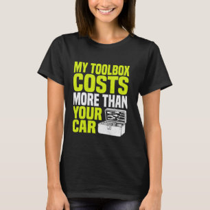 Camiseta Ferramentas de Mecânico de Automóvel Engraçado Meu