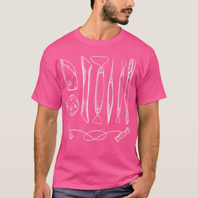 Camiseta Ferramentas de Olaria Para Artista de Cerâmica de  (Frente)