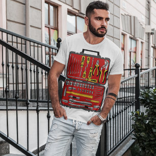 Camiseta Ferramentas em uma caixa de ferramentas