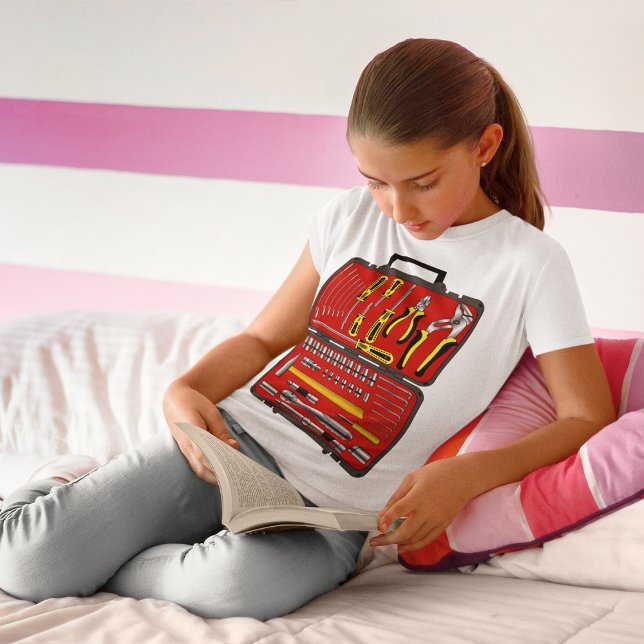 Camiseta Ferramentas em uma caixa de ferramentas (Criador carregado)