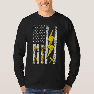 Camiseta Ferramentas - EUA Flag Elebian Patriotic Lineman 4