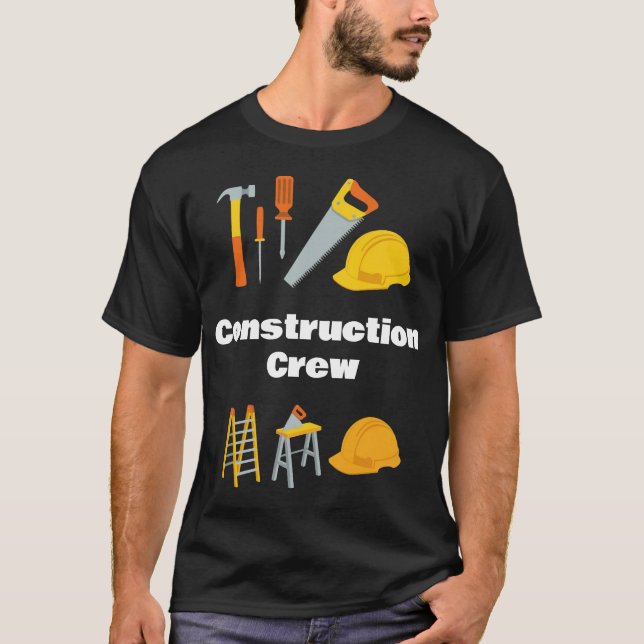 Camiseta Ferramentas Gráficas de Equipe de Construção (Frente)
