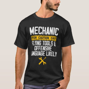 Camiseta Ferramentas Mecânicas De Voo E Línguas Ofensivas
