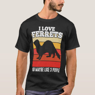 Camiseta Ferre Eu Adoro Furões Retro Vintage Ferret