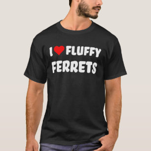 Camiseta Ferret Adoro Furões Fluffy com Ferre Vermelho