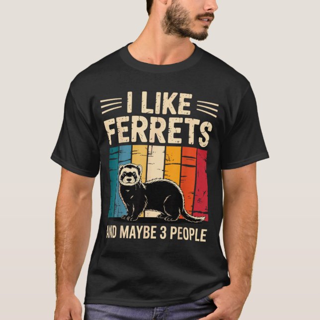 Camiseta Ferret Art For Men Women Kids Pet Ferret Lovers Fe (Frente)