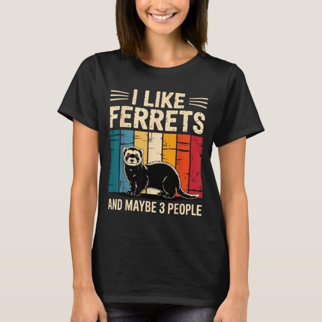 Camiseta Ferret Art For Men Women Kids Pet Ferret Lovers Fe (Frente)