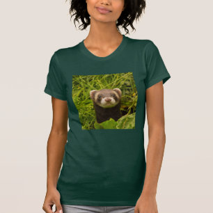 Camiseta Ferret castanho na grama