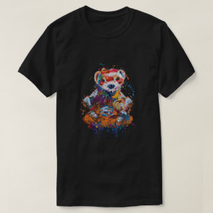 Camiseta Ferret Colorido - Amante do Furão Zoológico Animal
