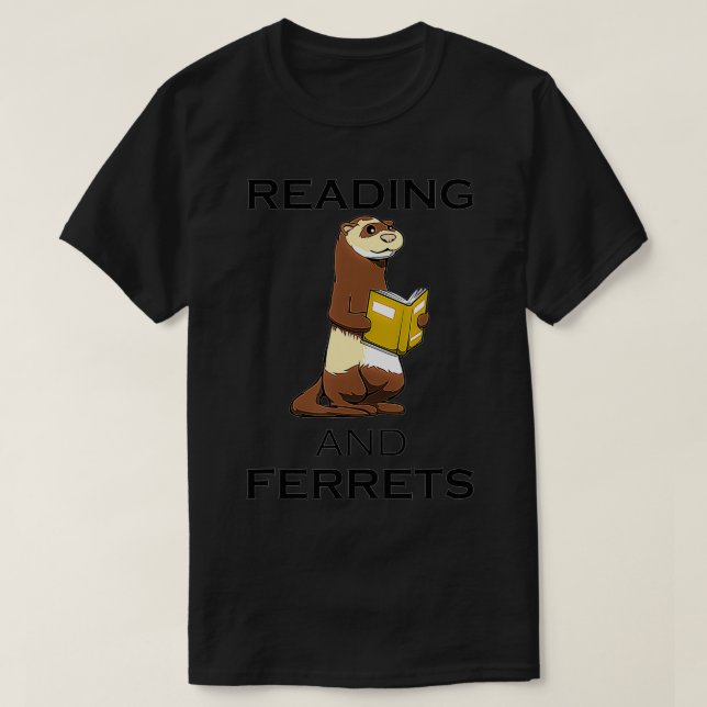 Camiseta Ferret e Leitura de Livros (Frente do Design)