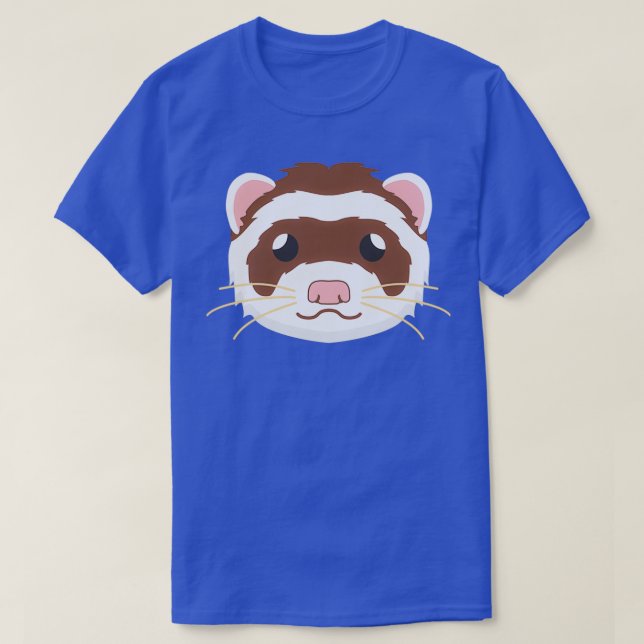 Camiseta Ferret Face Ferret Amante de os animais Gráfico (Frente do Design)