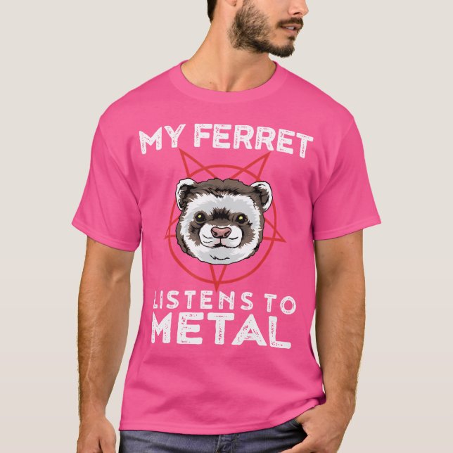 Camiseta Ferret Funny Gótico E Metal Pesado S (Frente)
