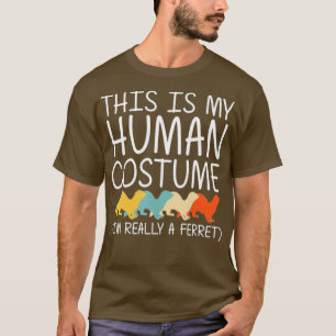 Camiseta Ferret Halloween Humano Costume Weasel Pet Easy