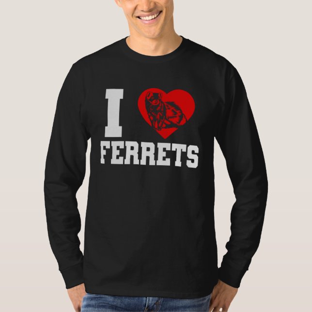 Camiseta Ferret I Heart Ferrets (Frente)