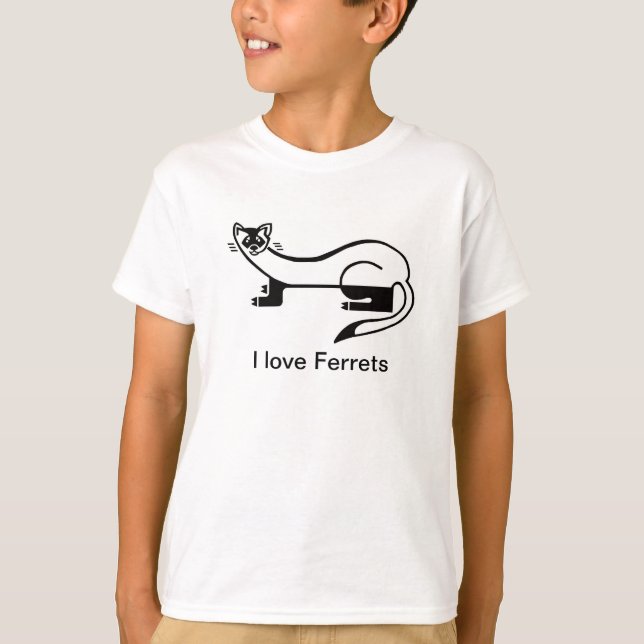 Camiseta FERRET legal de pés pretos - Conservação - Naturez (Frente)