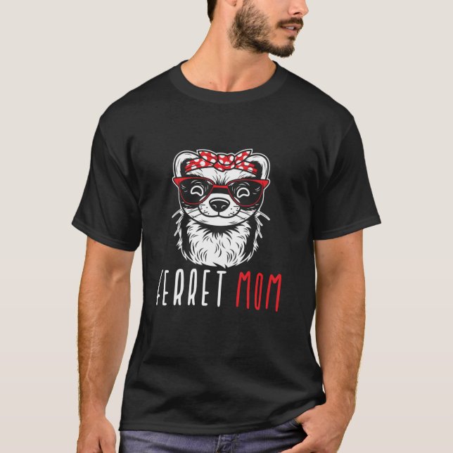Camiseta Ferret Mãe Engraçado Amante de os animais Weasel M (Frente)