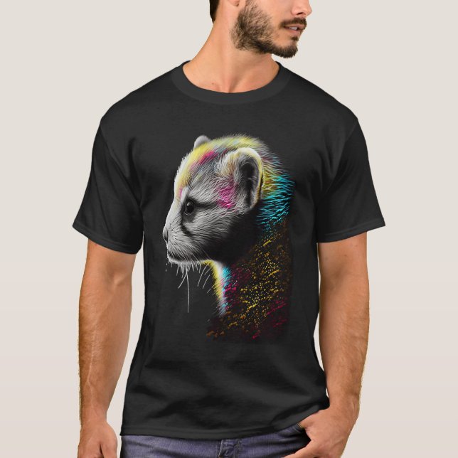 Camiseta Ferret Mom Dad Mustela Nigripes (Frente)
