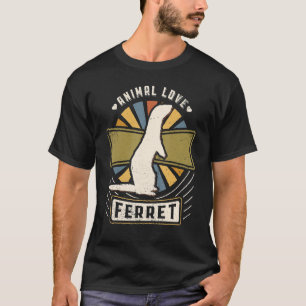 Camiseta Ferret Vintage Classic Retro Animal