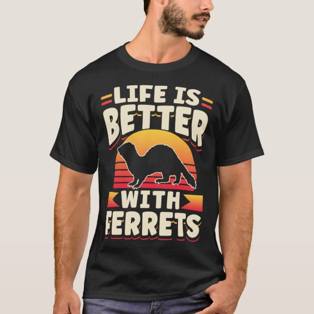 Camiseta Ferret  With Ferrets (Frente)